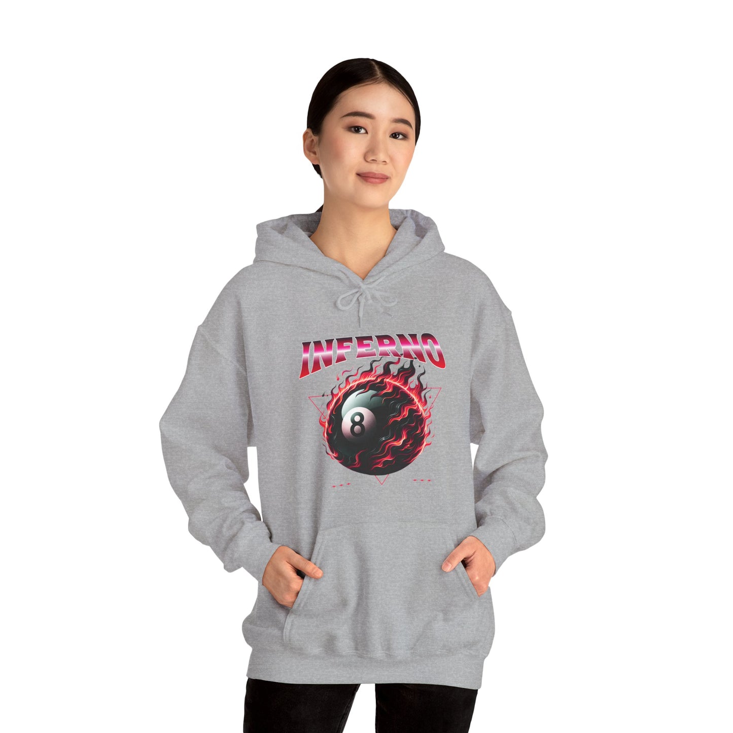 Inferno Eight Ball Unisex Hoodie - Cozy Streetwear Sweatshirt
