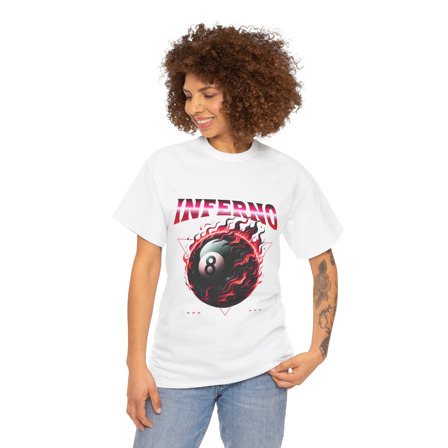 Inferno 8-Ball Design Unisex Heavy Cotton Tee