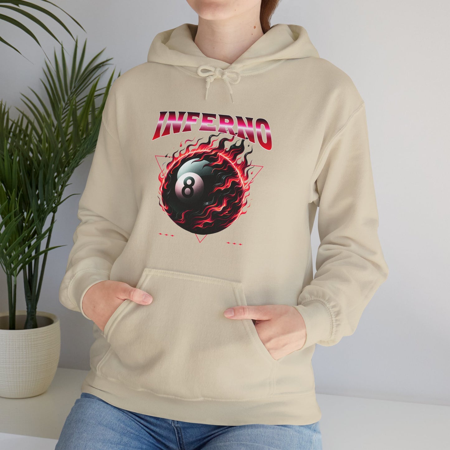 Inferno Eight Ball Unisex Hoodie - Cozy Streetwear Sweatshirt