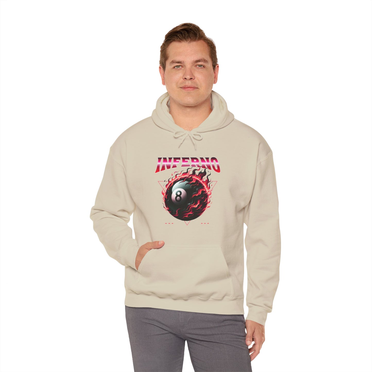 Inferno Eight Ball Unisex Hoodie - Cozy Streetwear Sweatshirt