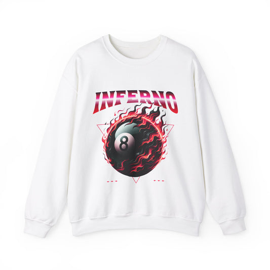 Inferno Eight Ball Crewneck Sweatshirt - Unisex Heavy Blend Pullover