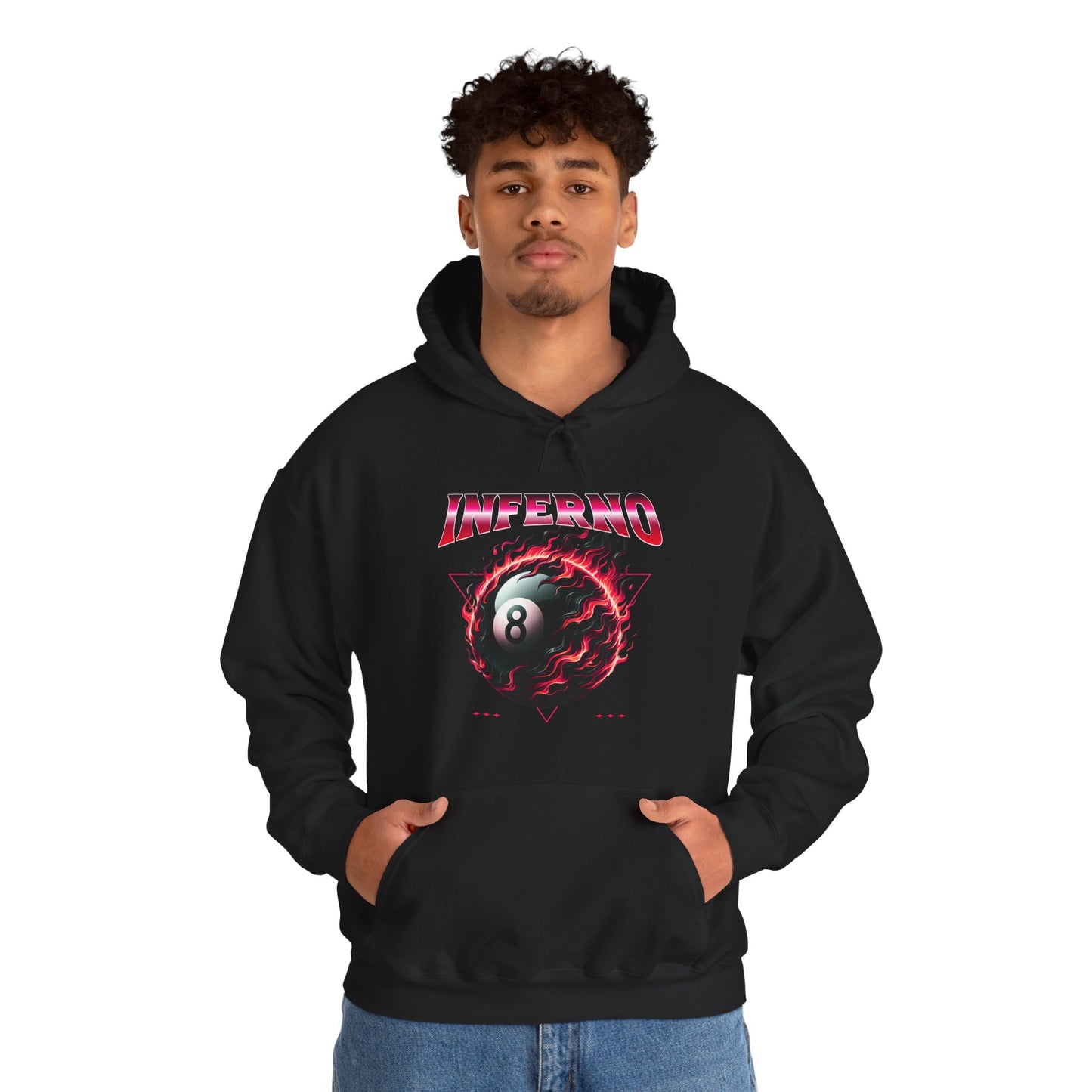 Inferno Eight Ball Unisex Hoodie - Cozy Streetwear Sweatshirt
